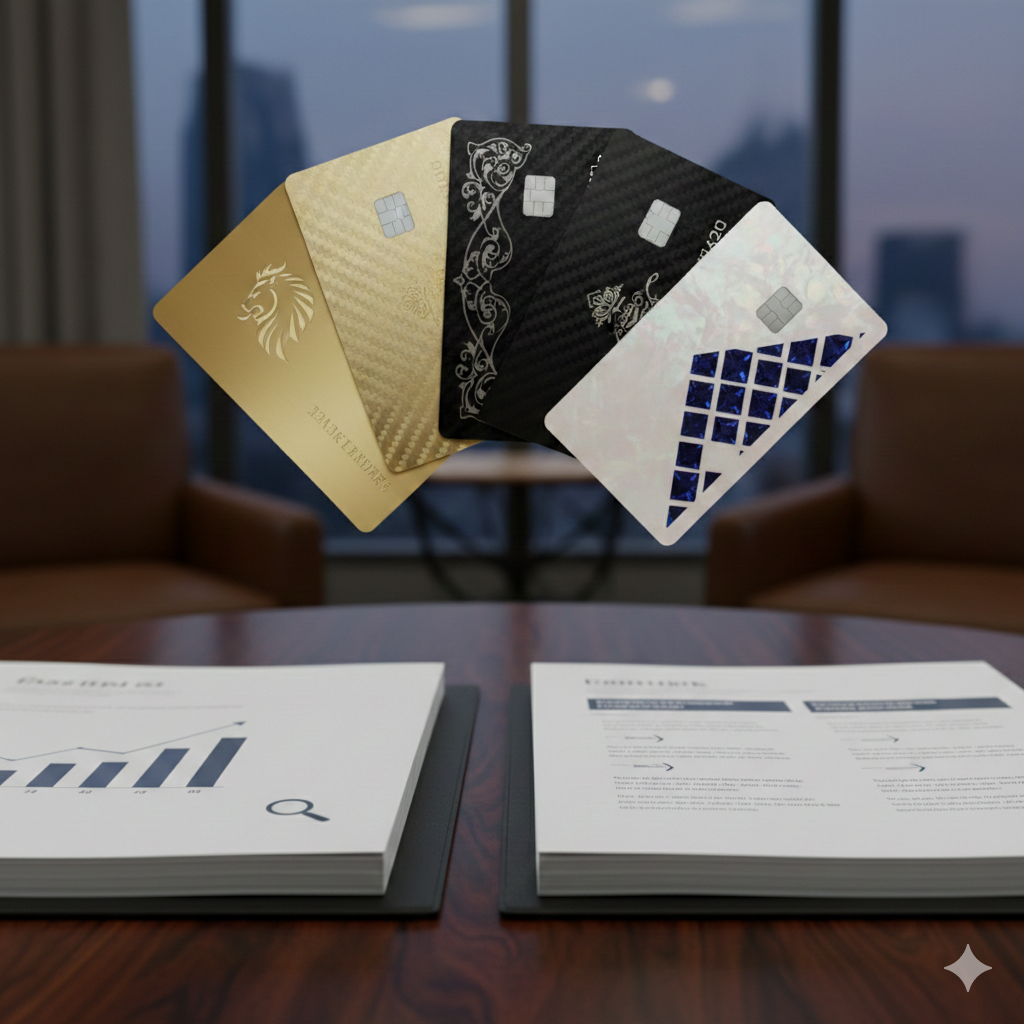 Cartões Premium
Análises detalhadas e comparativos de cartões de crédito de alto padrão, voltados para consumidores exigentes.