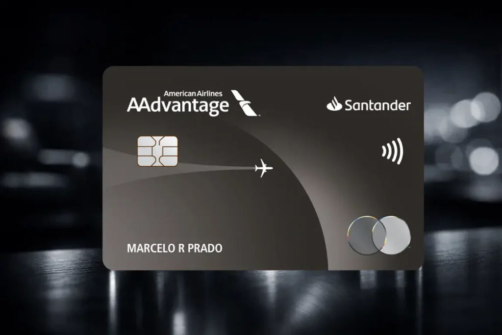 Cartão Santander AAdvantage Black Mastercard com foco em milhas internacionais e benefícios premium em 2026