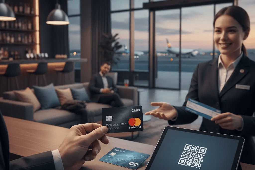 Acesso à sala VIP com cartão Mastercard Black sem necessidade de QR Code em aeroporto