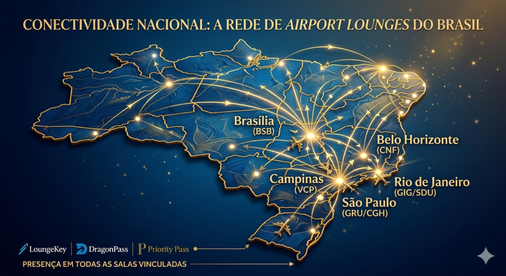 Principais aeroportos com salas VIP no Brasil