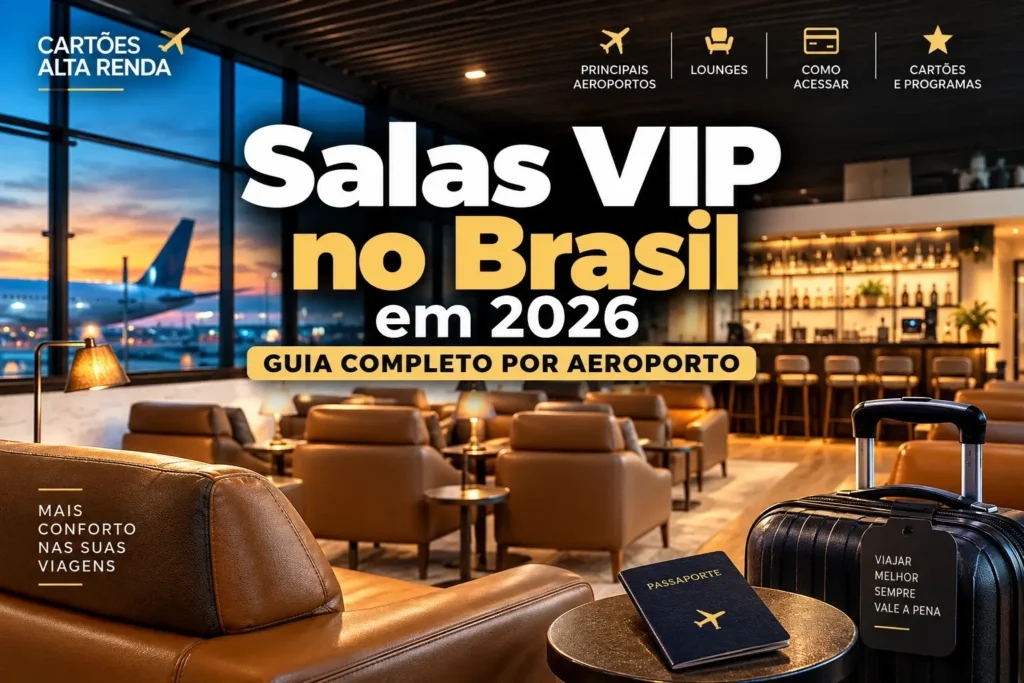 Salas VIP no Brasil em 2026 com guia completo dos principais lounges e aeroportos brasileiros