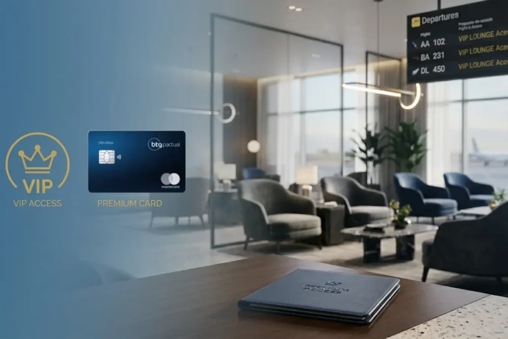 Como acessar salas VIP em 2026 com o cartão BTG Ultrablue