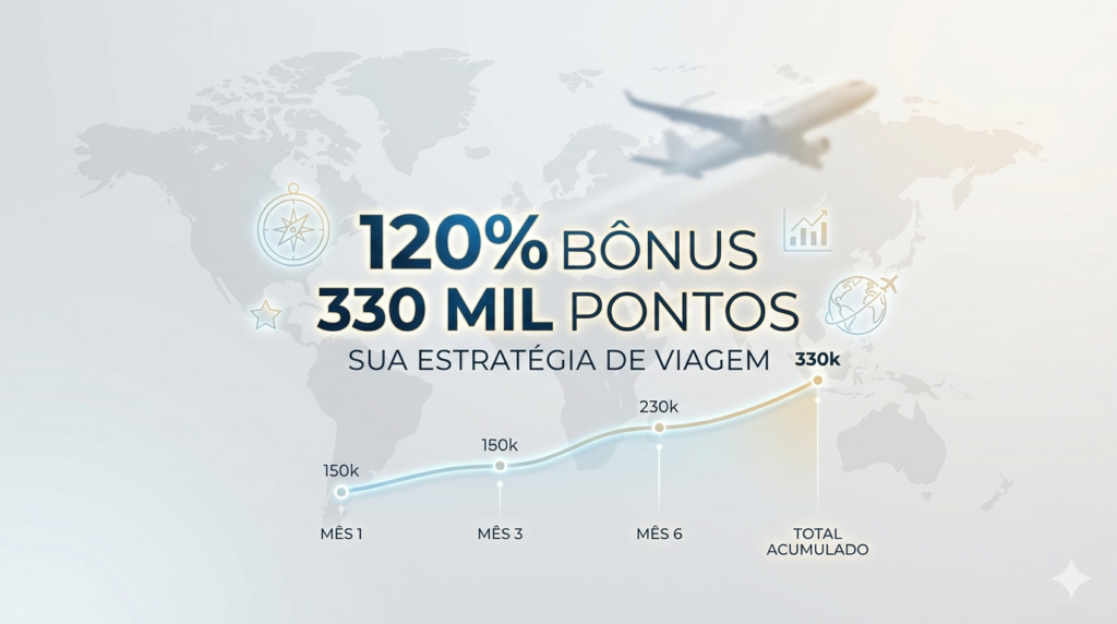 Programa Esfera Santander 2026 com bônus de até 120% e 330 mil pontos no Clube