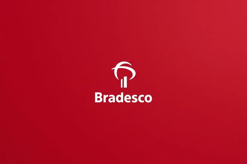 Logo do Bradesco em fundo vermelho representando os cartões premium Aeternum, Prime e Visa Infinite em 2026