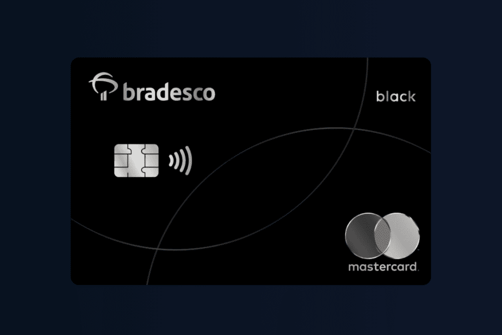 Cartão Bradesco Mastercard Black 2026 com benefícios premium, salas VIP e pontos Livelo