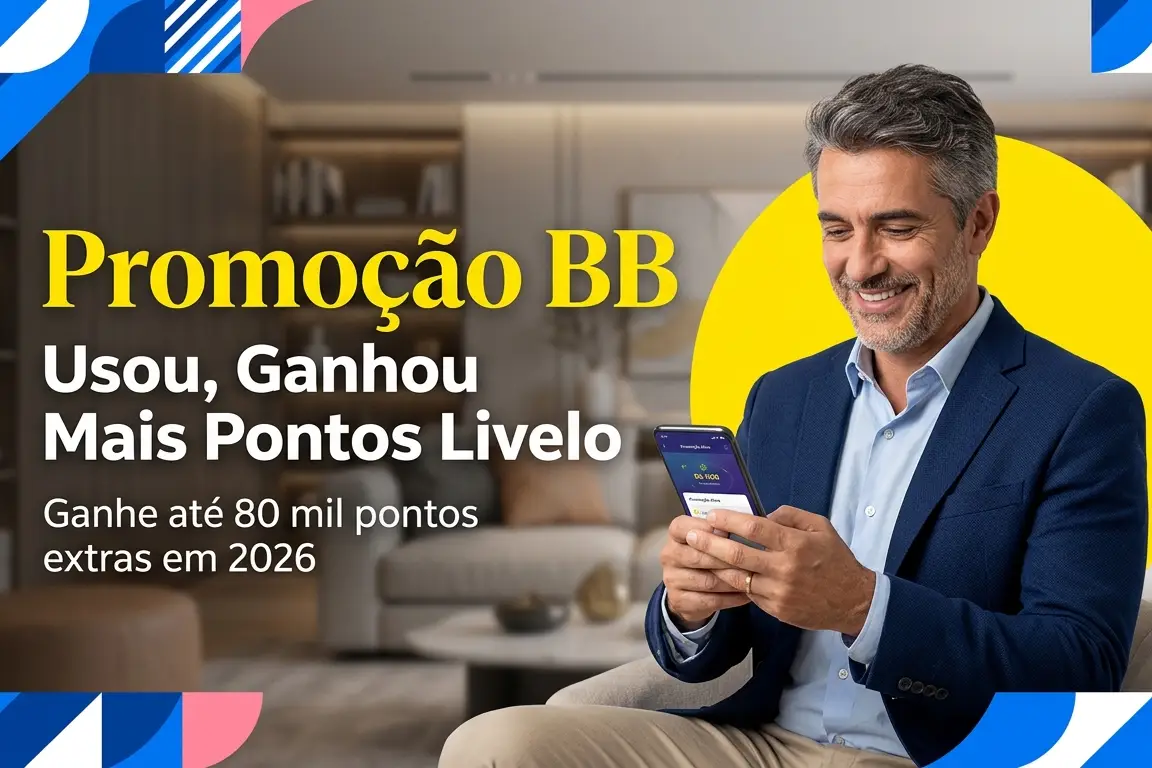 Promoção BB Usou, Ganhou Mais Pontos Livelo com até 80 mil pontos extras em 2026