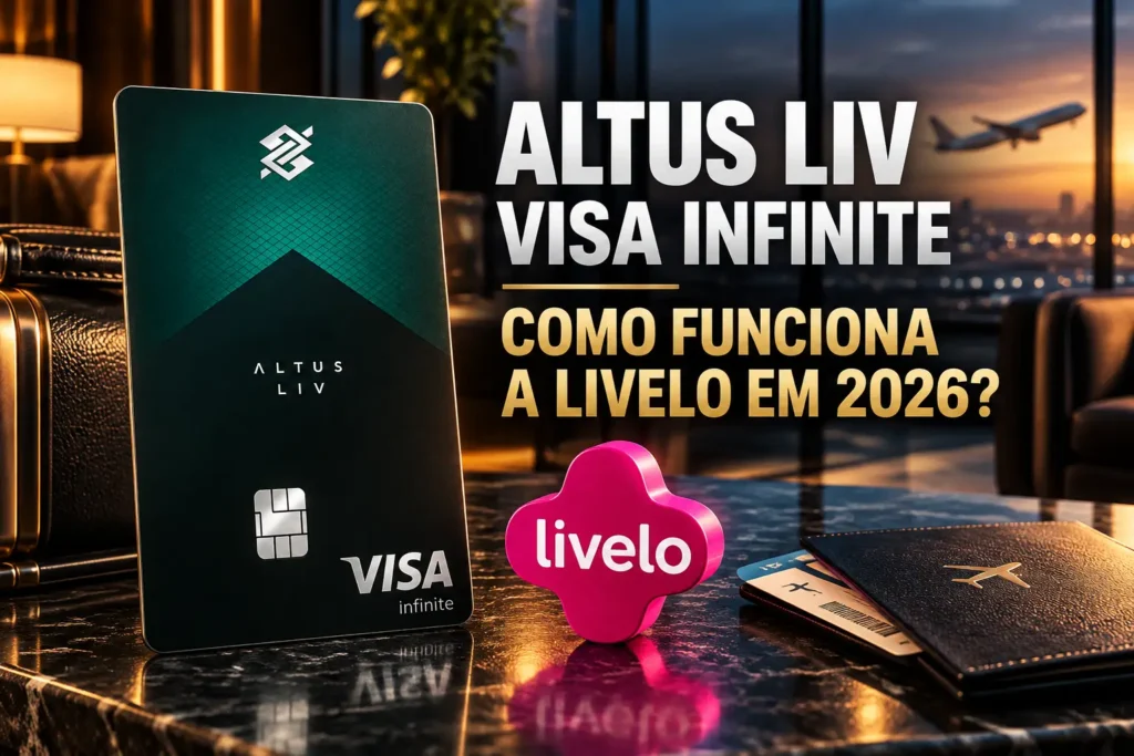 Altus LIV Visa Infinite com Livelo: veja como funciona o acúmulo de pontos e as transferências em 2026.