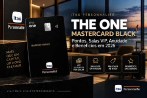 Itaú Personnalité The One Mastercard Black com pontos, salas VIP, anuidade e benefícios em 2026