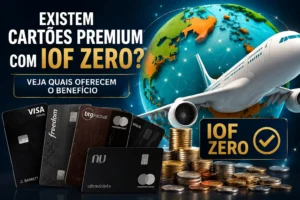 Cartões premium com IOF Zero em 2026 para compras internacionais
