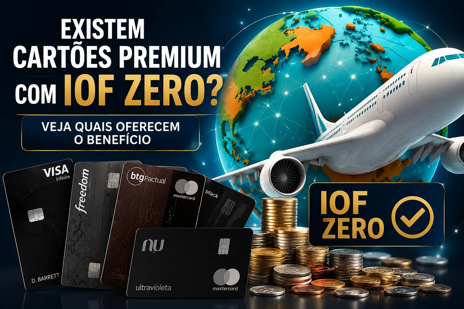 Cartões premium com IOF Zero em 2026 para compras internacionais