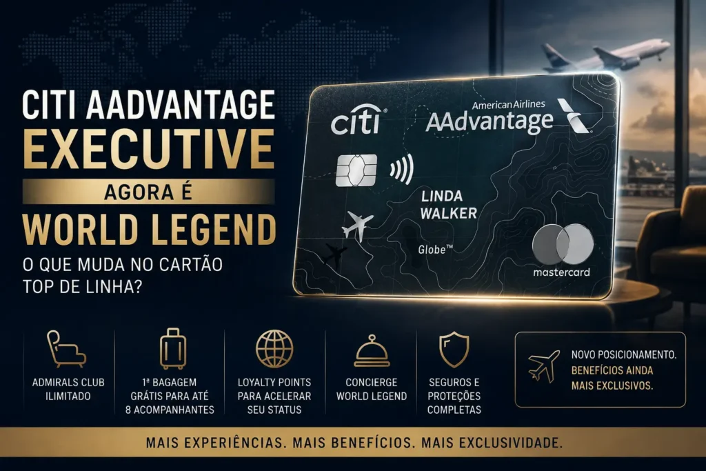 Citi AAdvantage Executive World Legend: Novo Cartão Premium Mastercard 2026