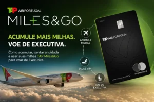 TAP Miles&Go e Cartão BTG Black para acumular milhas, obter benefícios de viagem e voar de Classe Executiva.