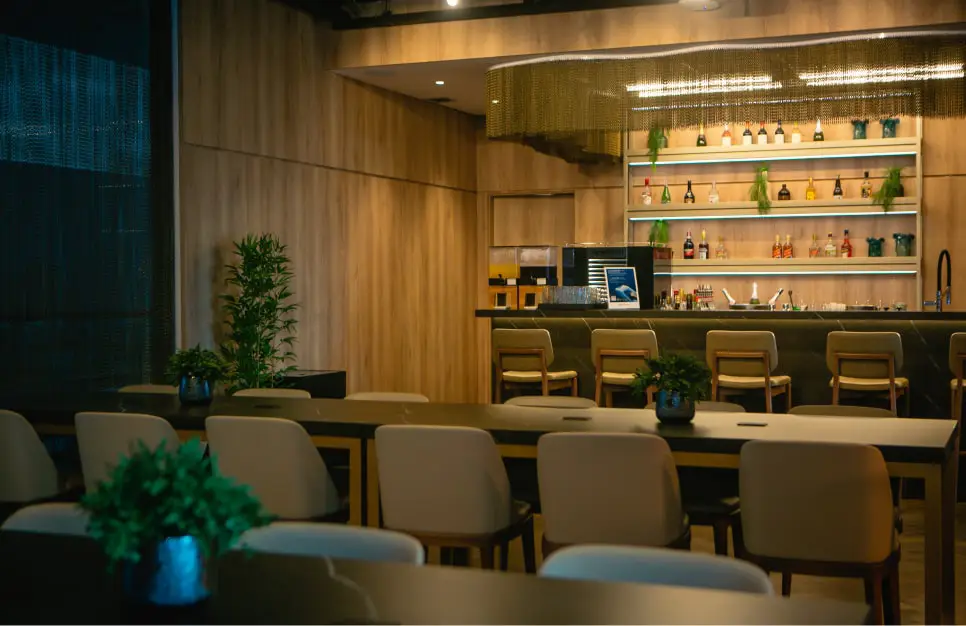 W Premium Lounge Terminal 3 – The Pier no Aeroporto de Guarulhos, onde fica o Espaço C6 Bank