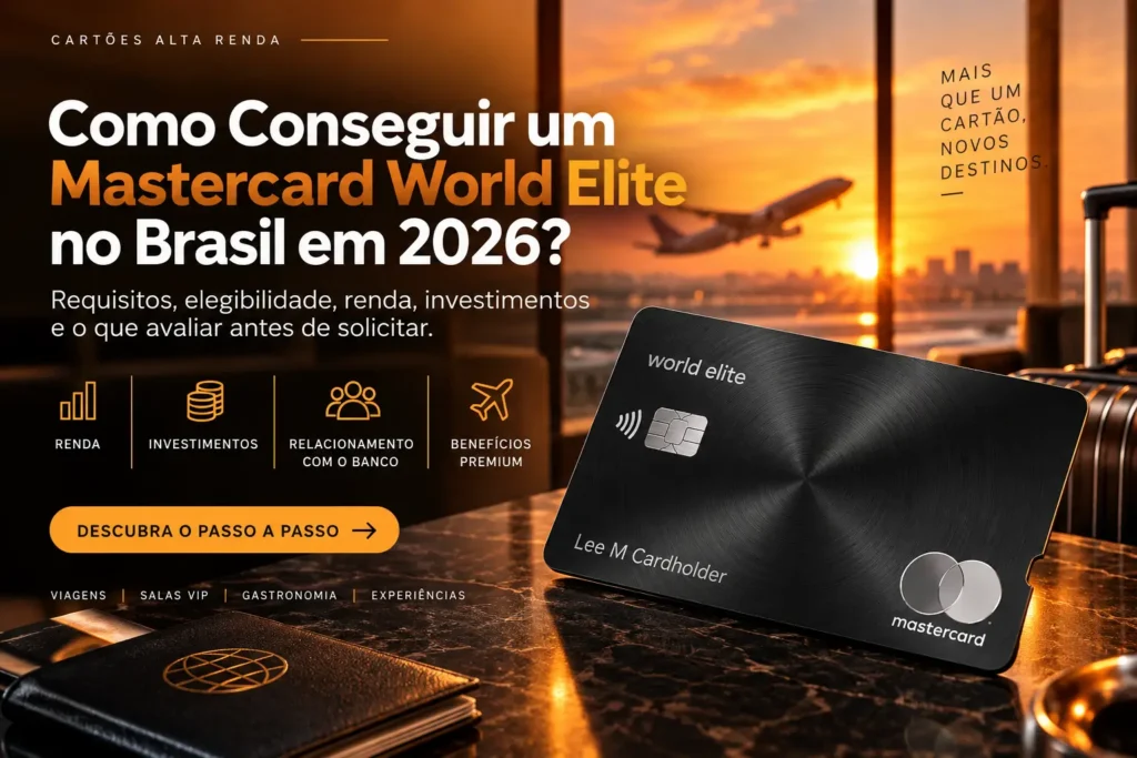 Como conseguir Mastercard World Elite no Brasil em 2026 e quais são os requisitos de elegibilidade