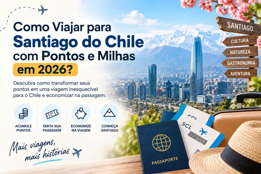 Como viajar para Santiago do Chile com pontos e milhas em 2026 e economizar na passagem aérea