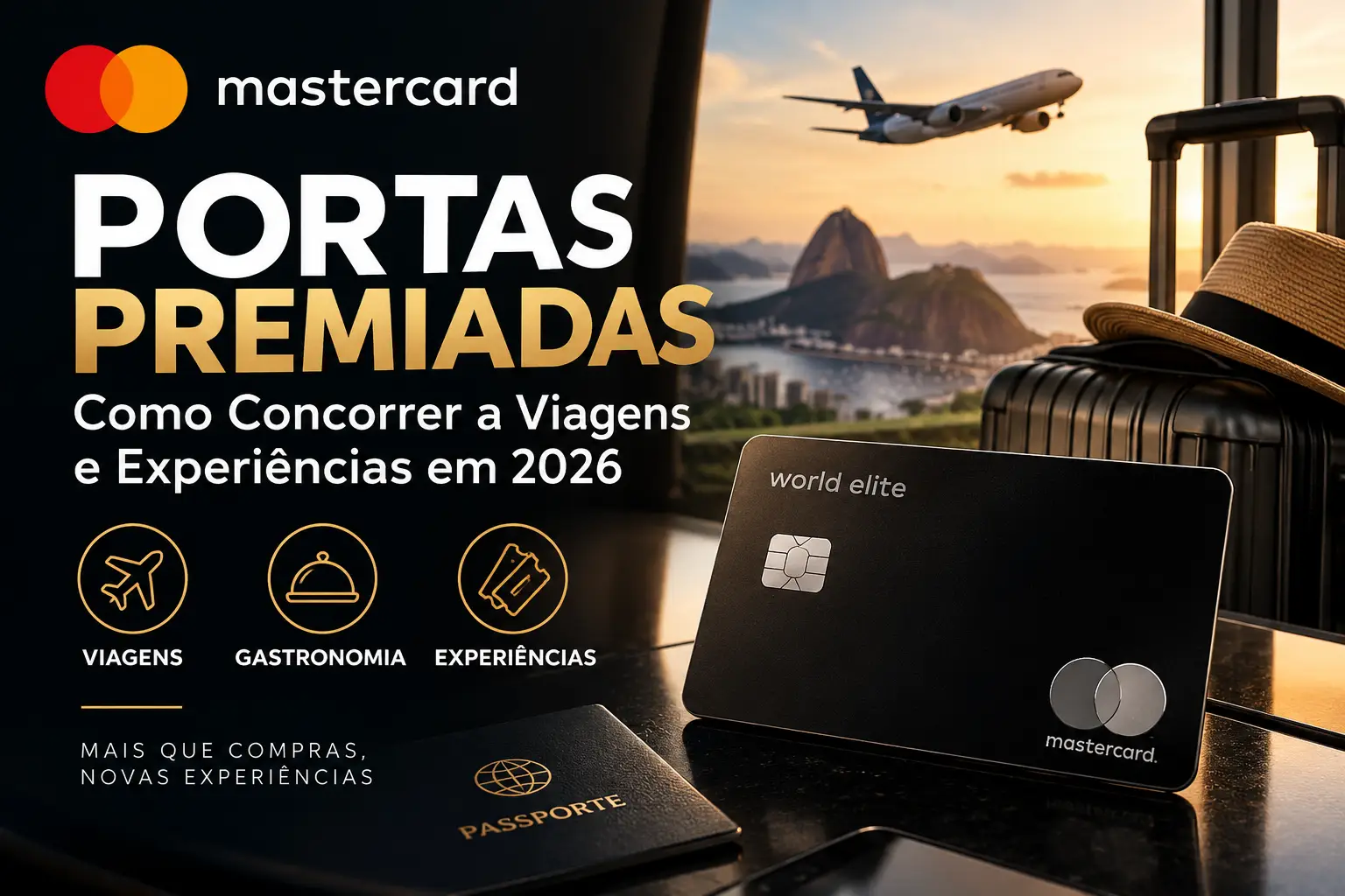 Mastercard Portas Premiadas 2026 com viagens, gastronomia e experiências para clientes Mastercard