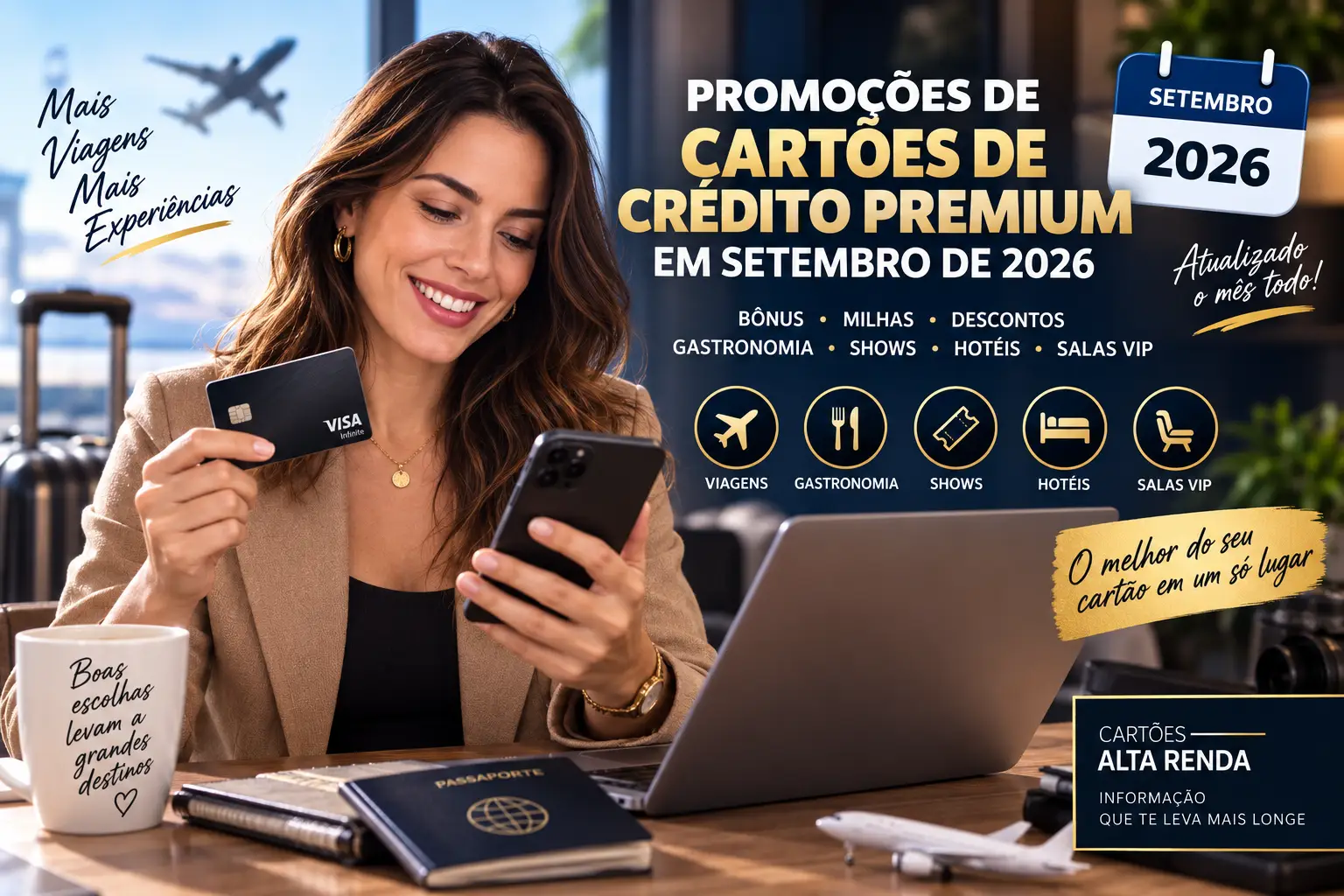 Promoções de Cartões de Crédito Premium em Setembro de 2026: Bônus, Milhas e Benefícios