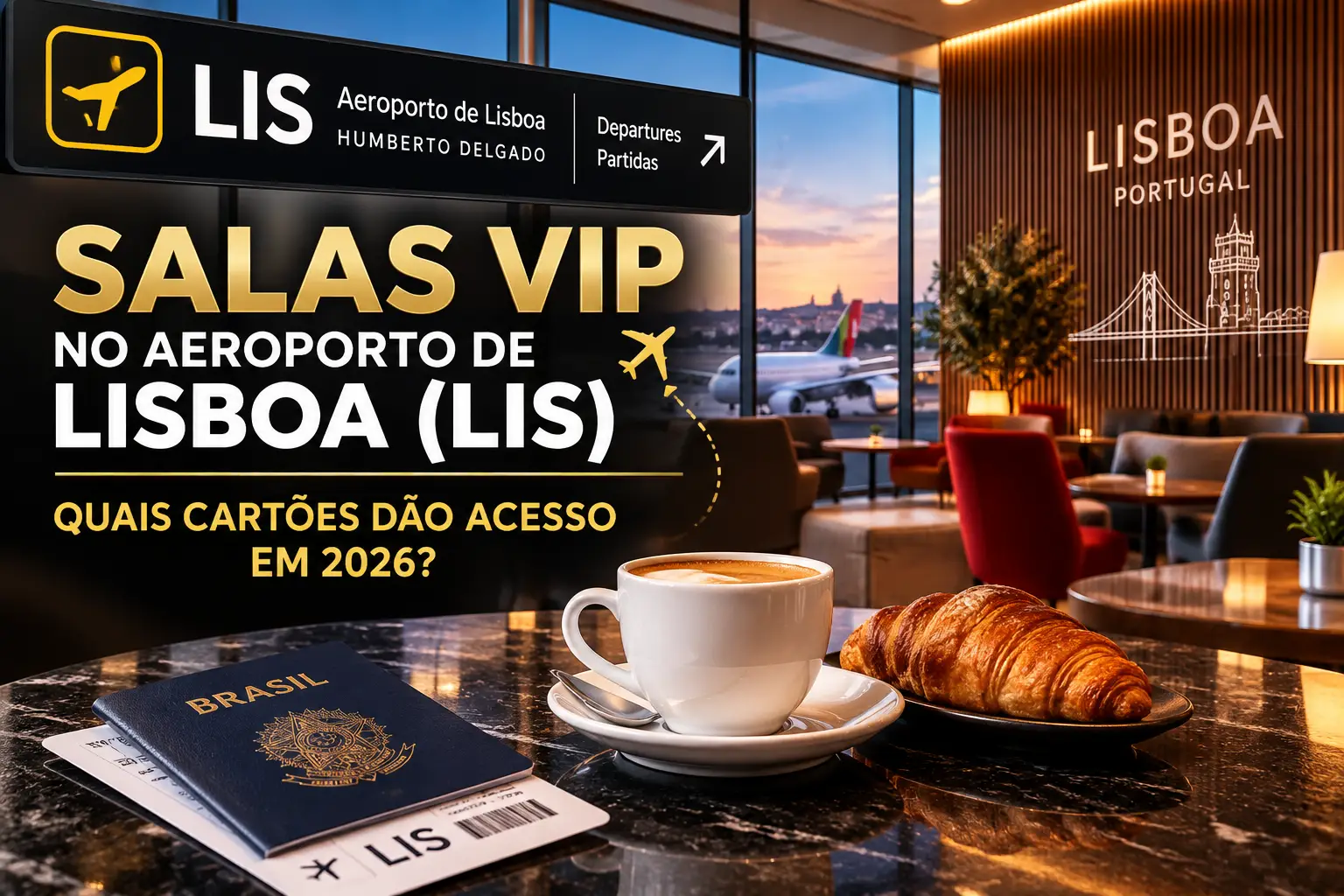 Salas VIP no Aeroporto de Lisboa (LIS): Quais Cartões Dão Acesso em 2026?