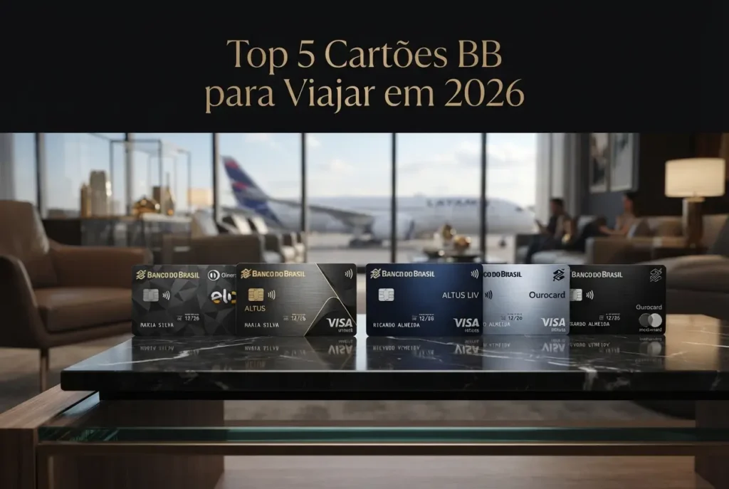 Top 5 cartões BB para viajar em 2026 com pontos, salas VIP e benefícios