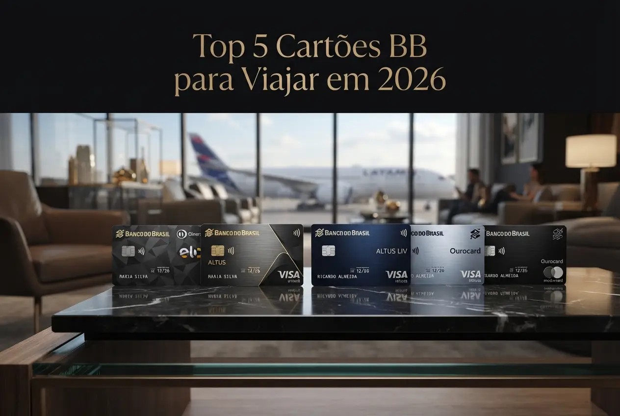 Top 5 cartões BB para viajar em 2026 com pontos, salas VIP e benefícios