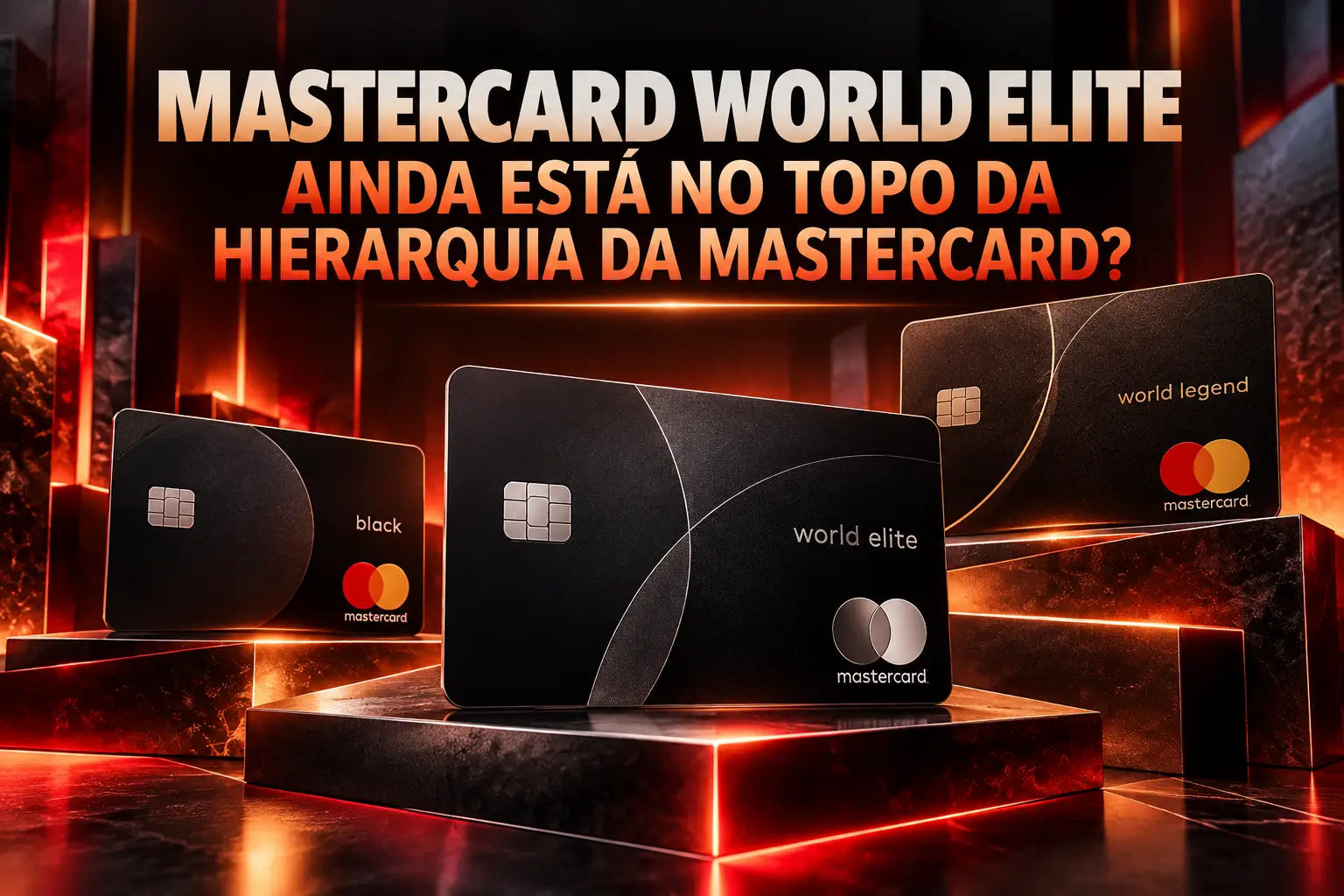 Mastercard World Elite na hierarquia premium da Mastercard, com Black e World Legend em 2026
